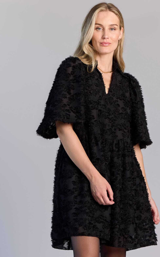 Kjole Larina Floss, M, Kjole Svart M