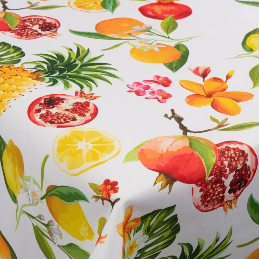 Tekstil voksduk med akrylbelegg - Citrus Fruits - 140 cm bred - På metermål