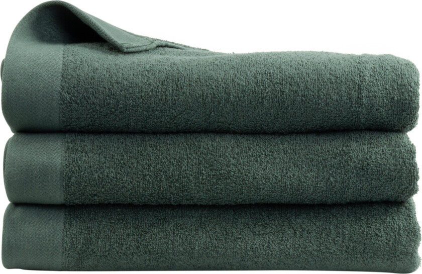 Badehåndkle - 100% Myk bomull med høy absorberingsevne - 100x150 cm - Mørkegrønt - Stort håndkle fra danske By Borg