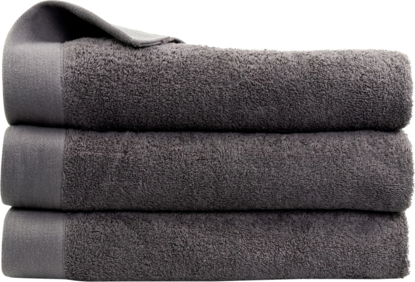 Badestort håndkle - 100% Myk bomull med høy absorberingsevne - 100x150 cm - Mørkegrå - Stort håndkle fra danske By Borg