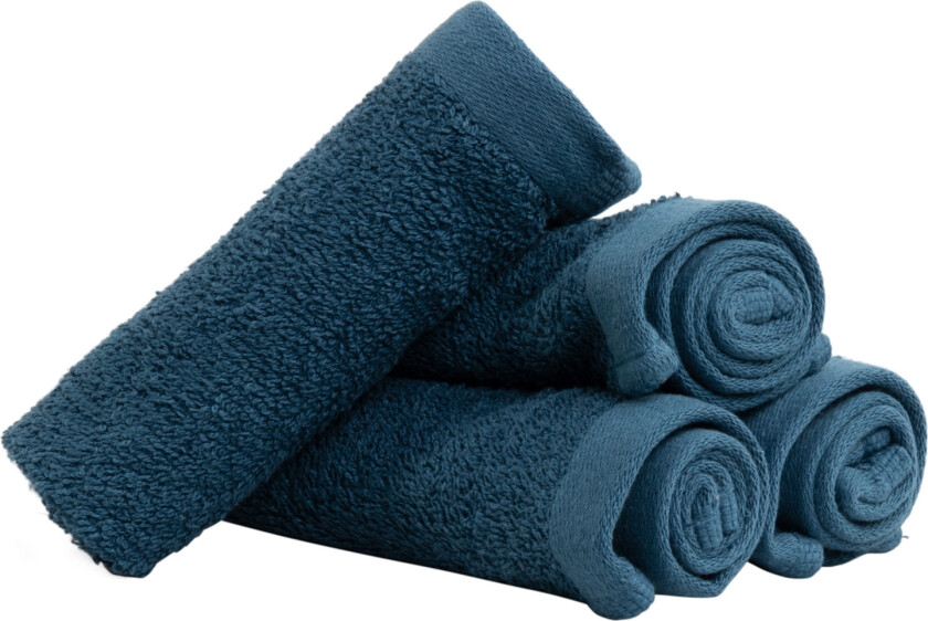 Vaskekluter 4-pak - 100% Myk bomull med høy absorberingsevne - 30x30 cm - Mørkeblå vaskekluter fra danske By Borg