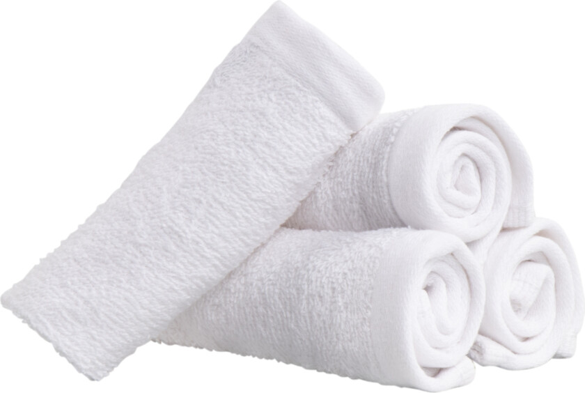 Vaskekluter 4-pak - 100% Myk bomull med høy absorberingsevne - 30x30 cm - Hvite vaskekluter fra danske By Borg