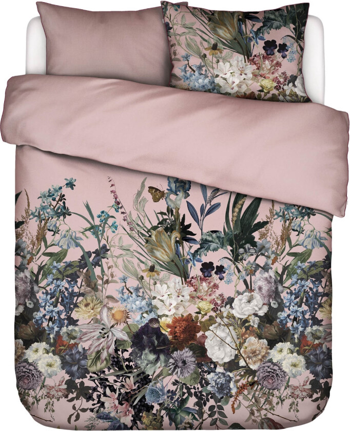 økologisk sengetøy - 140x200 cm - Eleanor woodrose - Vendbart sengesett - 100% Økologisk bomullssatin - Blomstret sengetøy