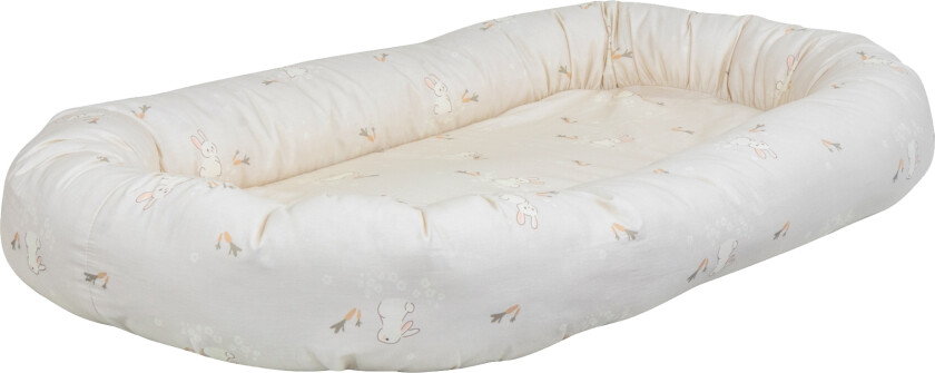 Babynest - Myk babynest 86 cm lang - Søt kanin kolleksjon til baby - Bomulls babyrede - Nordstrand Home babytilbehør