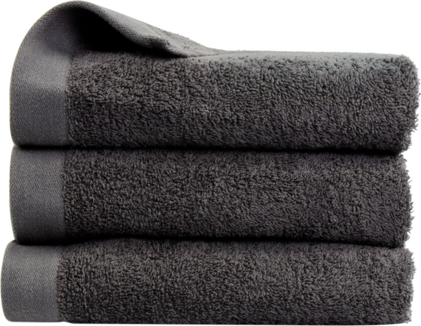 Håndkle - 100% Myk bomull med høy absorberingsevne - 50x100 cm - Mørkegrått håndkle fra danske By Borg