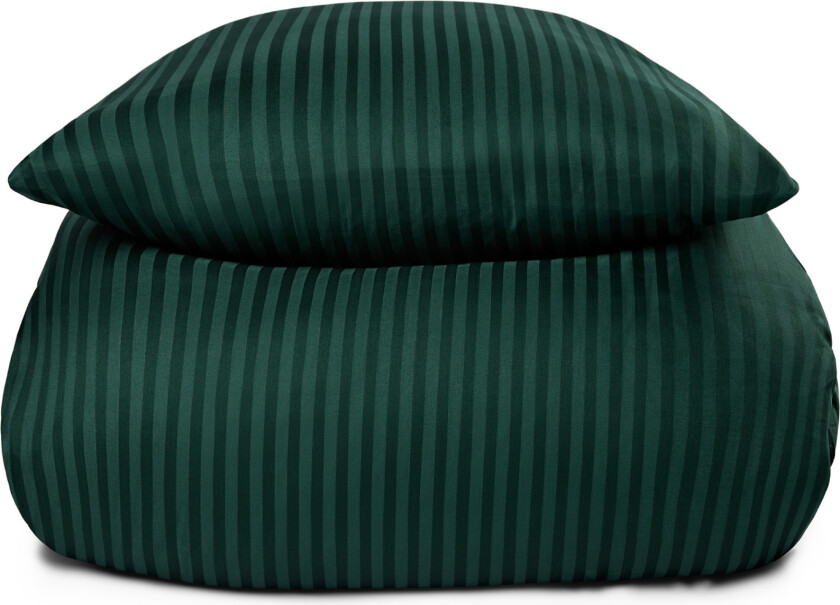 Sengetøy i 100% bomullssateng - 140x200 cm - Grønt ensfarget sengesett - Borg Living sengetøy