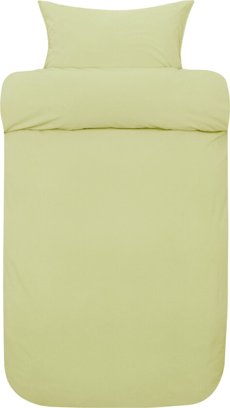 Økologisk sengetøy 140x220 cm - 100% steinvasket bomull - Frøya lime - Sengetøy fra Høie of Scandinavia