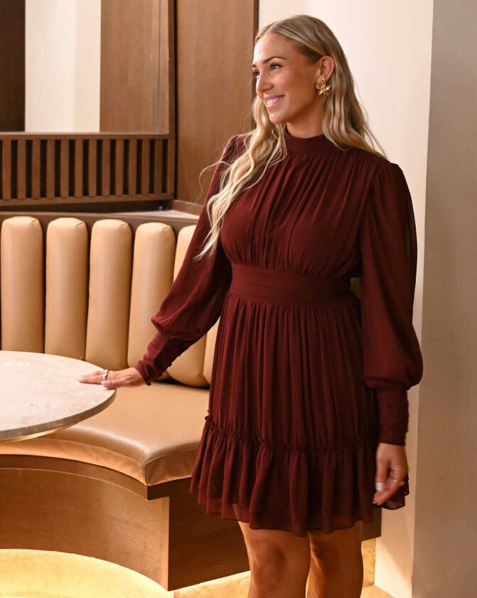 Kjole Birdia, L, Kjole Burgunder L