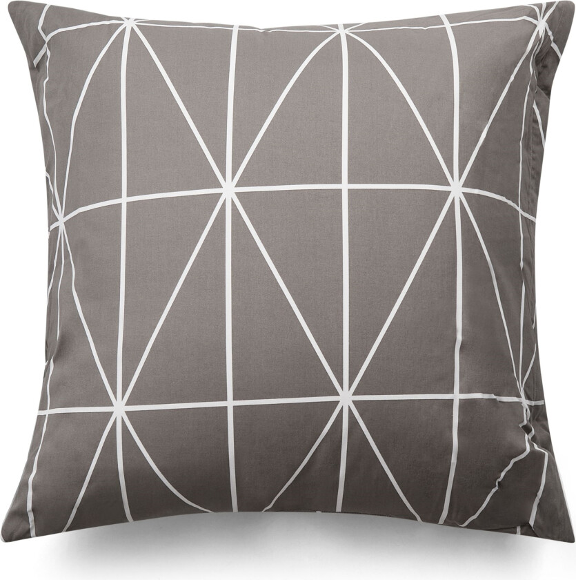 Putetrekk 100 % bomull - 60x63 cm - Lysegrå sengesett putetrekk med harlekinmønster - Nordstrand Home dynetrekk