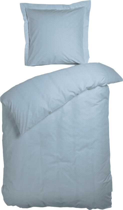 Junior sengetøy 100x140 cm - Hvitt jacquard sengesett med mønster - Opal white - 100% myk bomull - Night & Day junior sengetøy