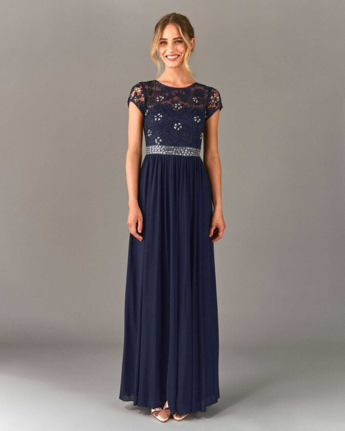 Maxikjole Elizabeth, XS, Kjole Blå XS