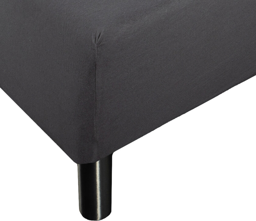 Mykt laken 90x210 cm - Formsydd laken i 100% bomullssatin - Antrasittgrått boxlaken til madrass - Borås Cotton Cloud satinlaken