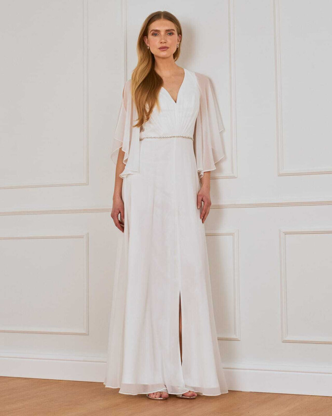 Maxikjole Lyana, S, Kjole Hvit S