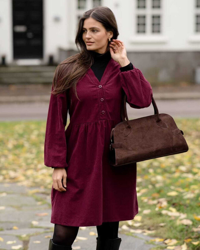 Kjole Ronda Babycord, XXL, Kjole Rød XXL