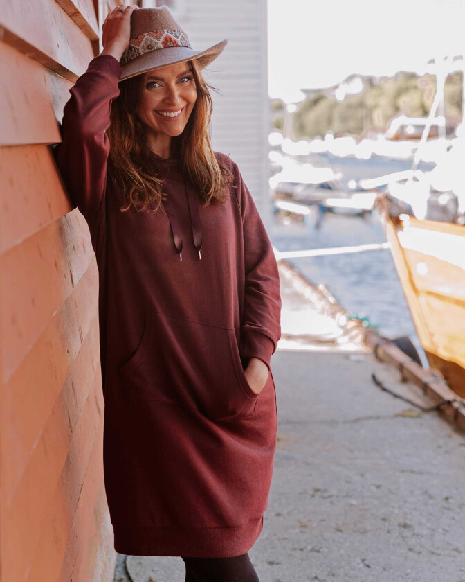 Genserkjole Rosie, XL, Kjole Rød XL