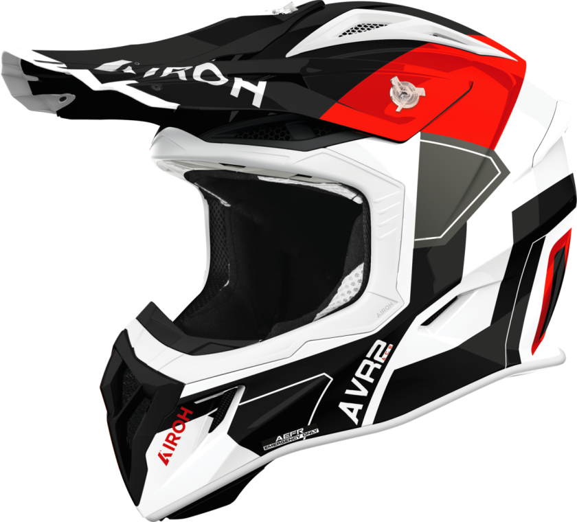 Crosshjelm Airoh Aviator Ace 2 Shield (2026) Rød blankXS