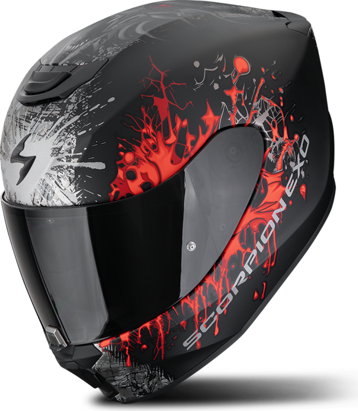 Helhjelm Scorpion EXO-391 Wolf Mattsvart/rødL