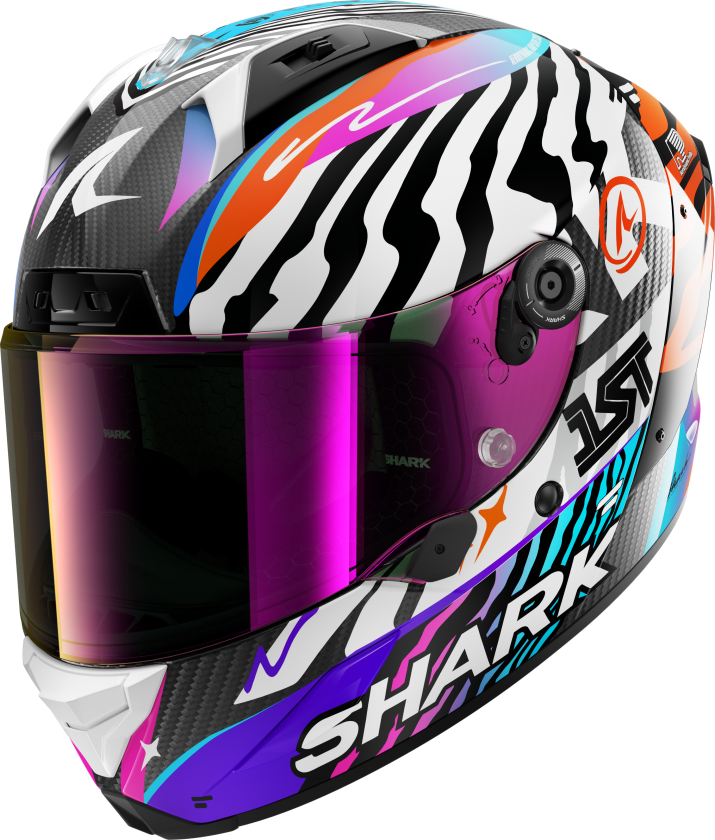 Helhjelm Shark Aeron Speed-Fancy Hvit/OransjeXXL
