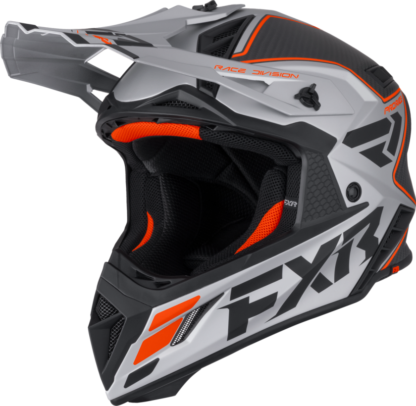 Crosshjelm FXR Helium Carbon 26 Oransje/SilverS