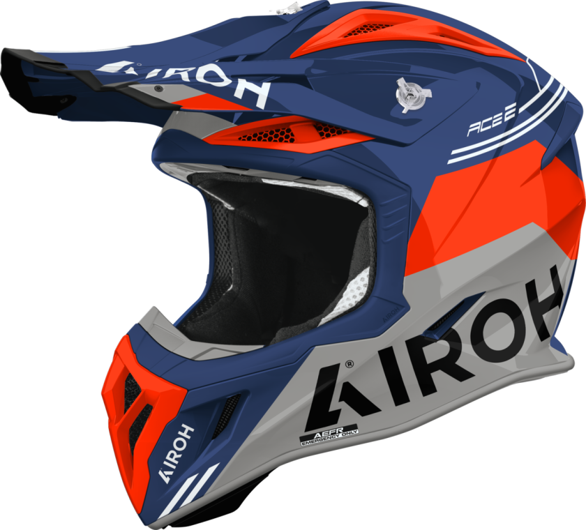 Crosshjelm Airoh Aviator Ace 2 Fury (2026) Cerulean GlossXS