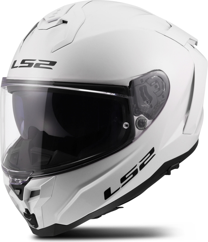 Helhjelm LS2 FF817 Challenger II Ensfarget Solid hvitL