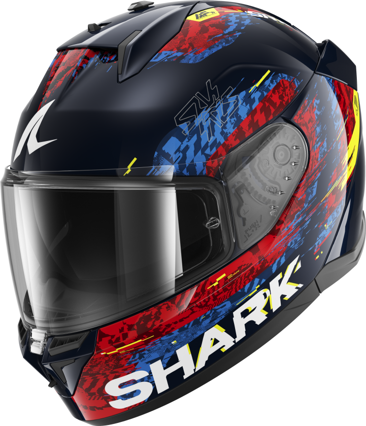 Helhjelm Shark D-Skwal 3 Speed-Vib Blå/RødXXL