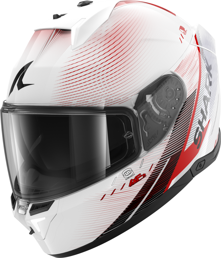 Helhjelm Shark Skwal I3 Speed-Tech Hvit/rød/svartXS