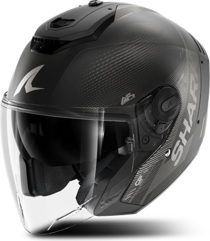 Halvhjelm Shark Jet Carbon Speed-Tech Antrasitt/SvartXS