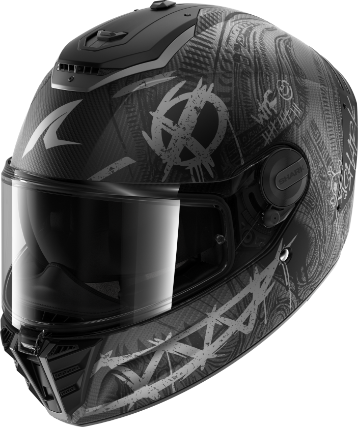 Helhjelm Shark RS Carbon Shiever Antrasitt/SilverS