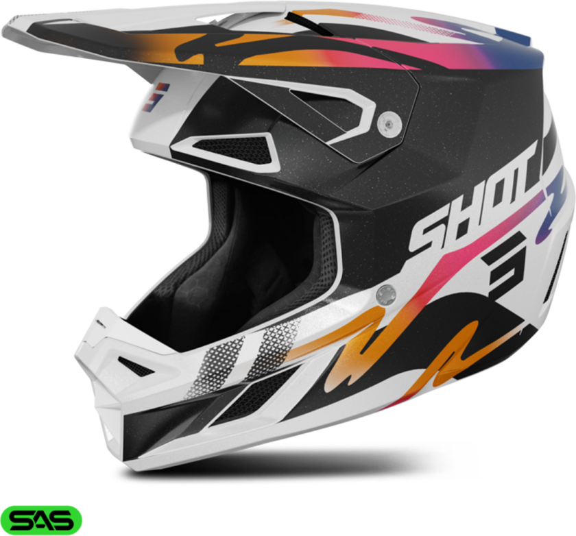 Crosshjelm Shot Speed Atomic Svart/hvit perlemorXL