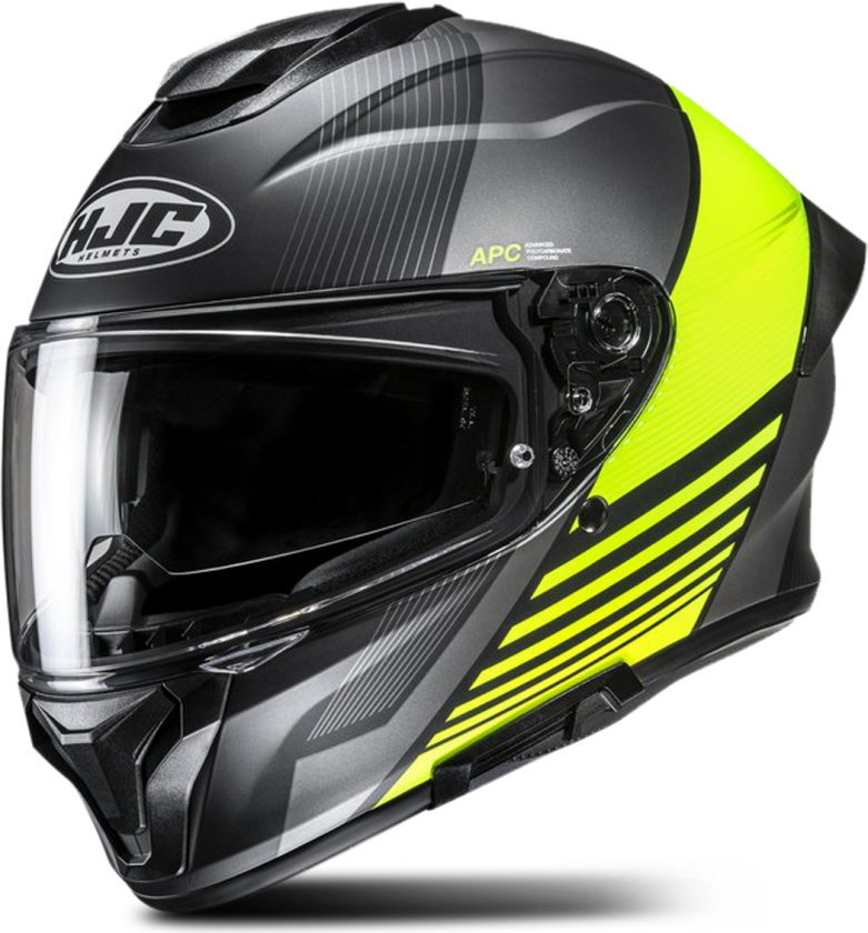 Helhjelm HJC C71 Morix Svart/Fluo gulM