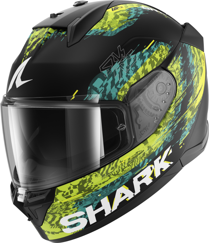 Helhjelm Shark D-Skwal 3 Speed-Vib Svart/Grønn/BlåL