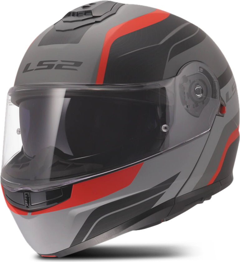Åpningshjelm LS2 FF908 Strobe II Monza Svart/Grå/RødXS