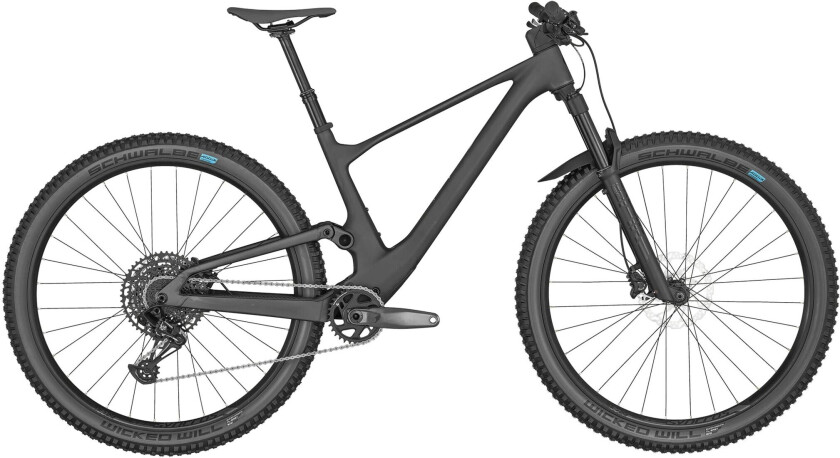 Scott Spark 940 x12 mountainbike 24, fulldempet terrengsykkel, MTB sykkel, unisex Raw Carbon