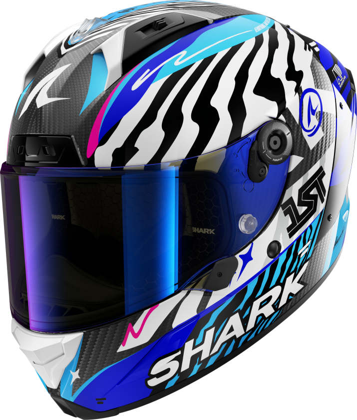 Helhjelm Shark Aeron Speed-Fancy Hvit/blåM