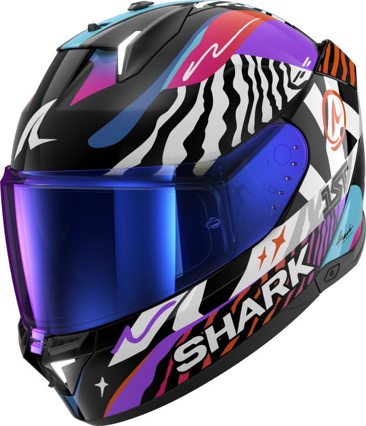 Helhjelm Shark Skwal I3 Speed-Fancy Svart/Hvit/OransjeXS