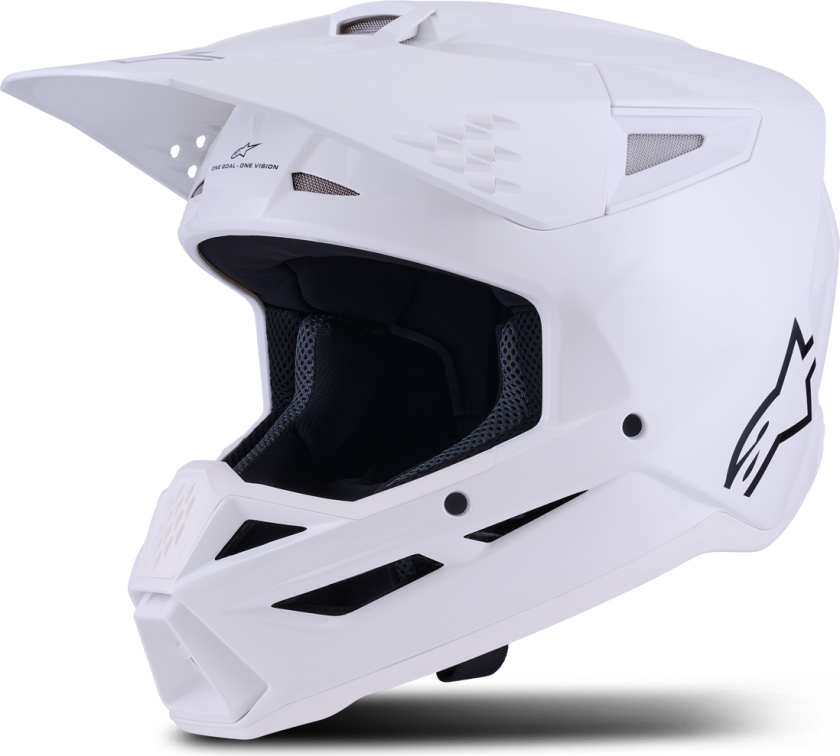 Crosshjelm Alpinestars SM3 Solid Hvit blankM