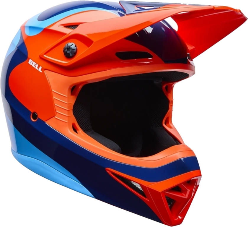 Crosshjelm BELL MX10 Mips Bølge oransje/blåL