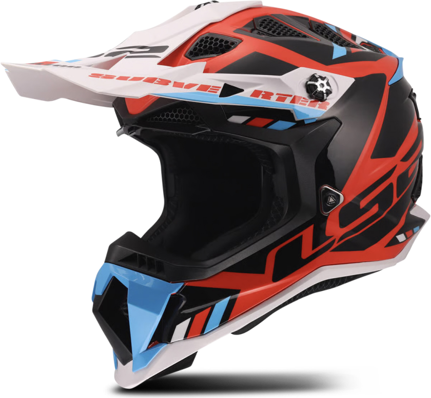 Crosshjelm LS2 MX700 Subverter Evo II MX Stomp White/Blue/Red GlossS
