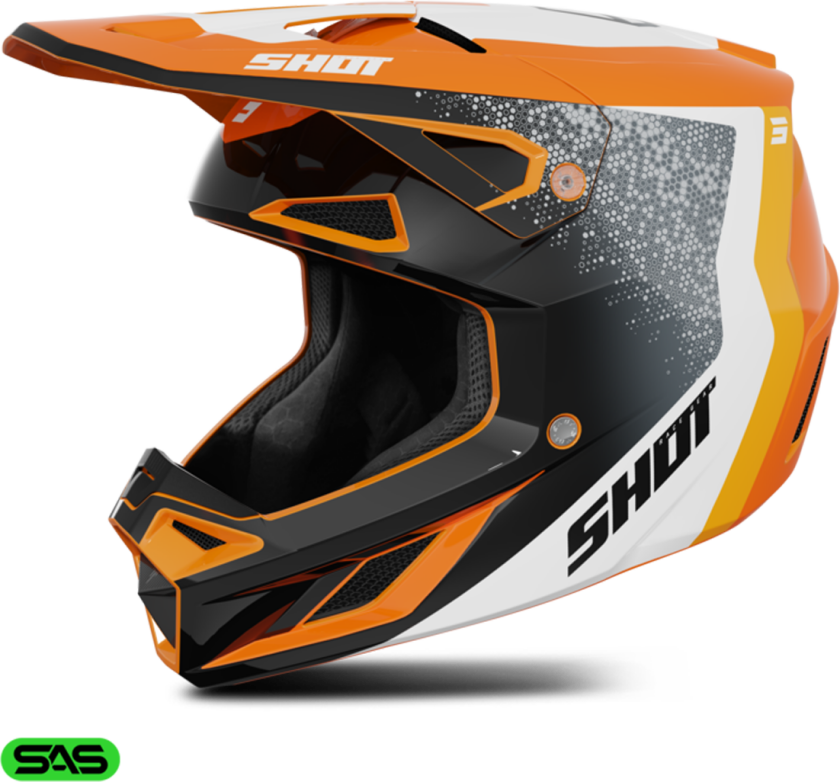 Crosshjelm Shot Speed Atomic Oransje glansetXL