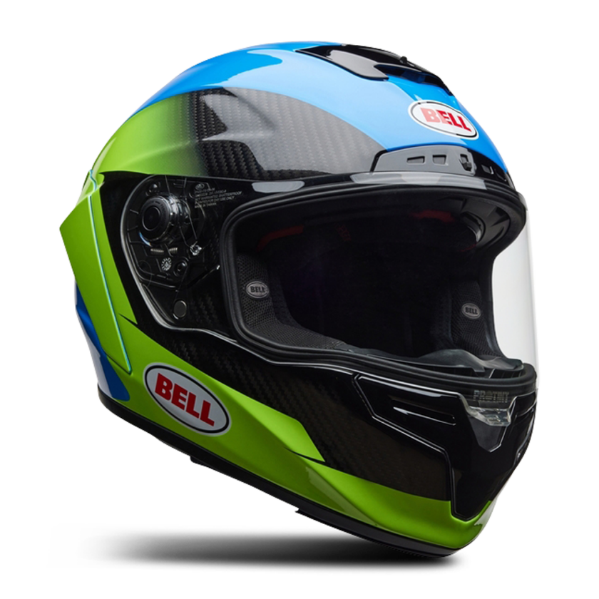 Helhjelm Bell Race Star Dlx Flex Fluo blåL