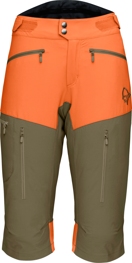 Women's Fjørå Flex1 Shorts Orange Alert S, Orange Alert
