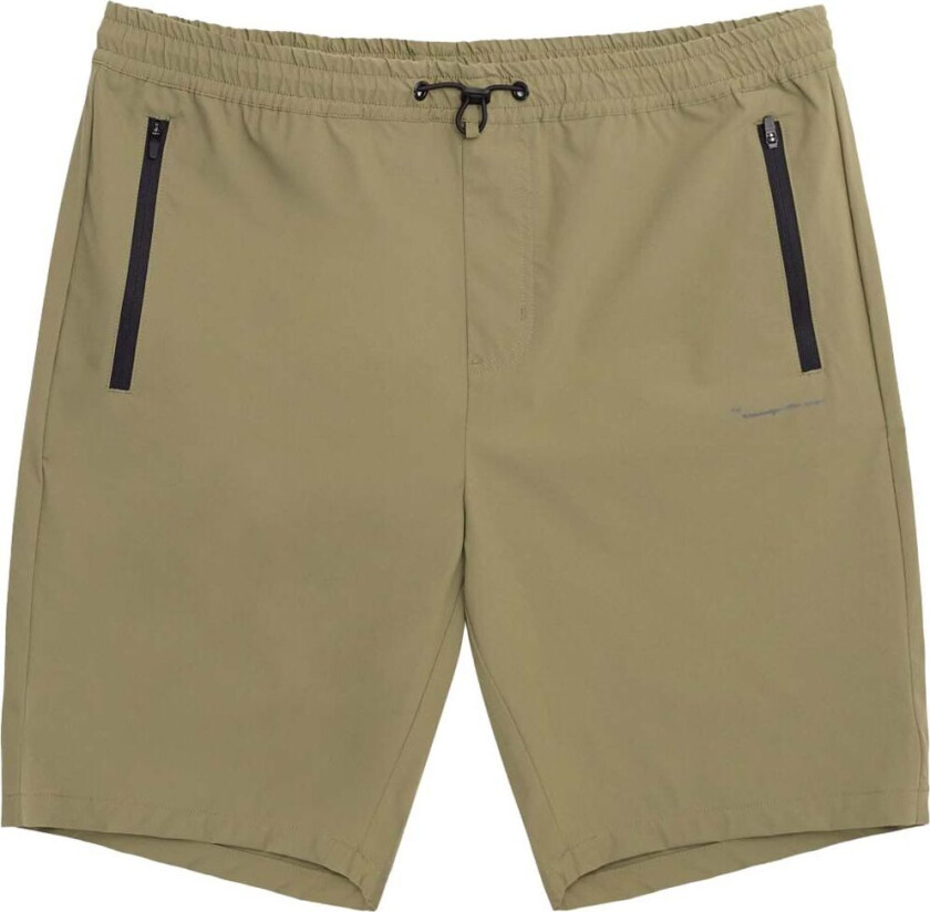 Fig Loose Elastic Waist String Shorts Burned Olive XXL, Burned Olive