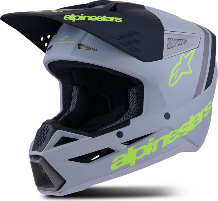 Crosshjelm Alpinestars SM3 Radium Grå/Svart/GulXL