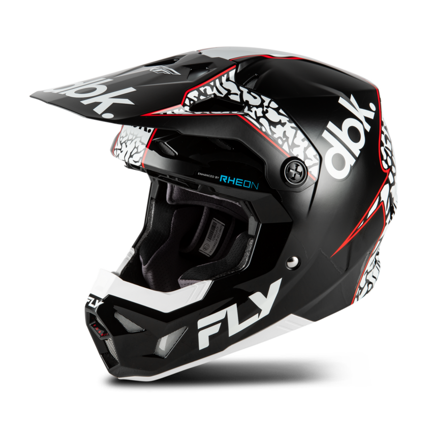 Crosshjelm FLY Racing Formula CP DBK V26 Svart/Hvit/RødXL