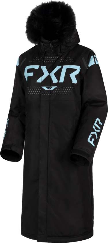 Vinterjakke FXR Warm-Up Coat 26 Dame Svart/Maui BlueM