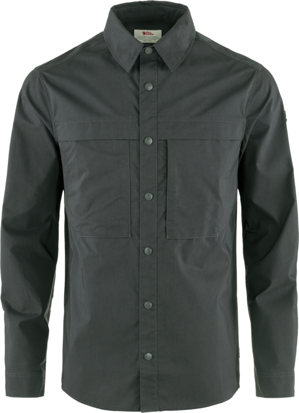 Men's Abisko Trail Shirt Long Sleeve Dark Grey S, Dark Grey