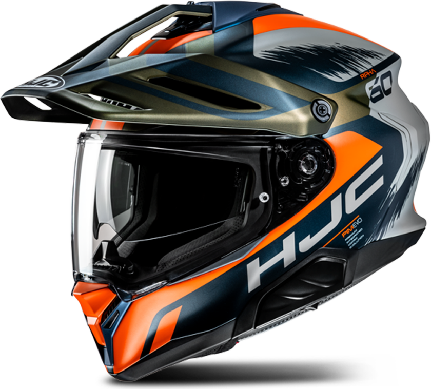 Adventurehjelm HJC RPHA 60 Quid Grønn/Oransje/BeigeS