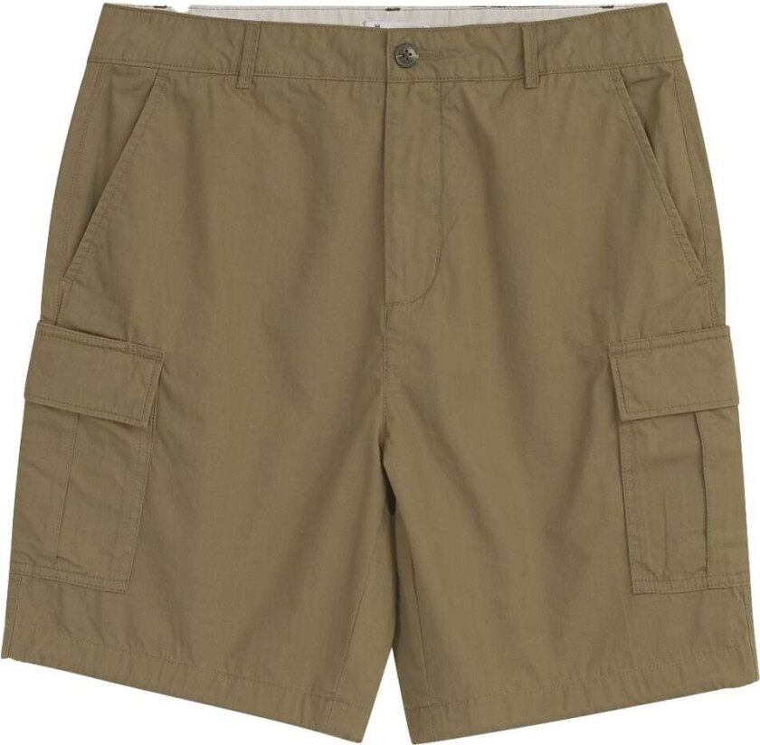 Fig Loose Cargo Poplin Shorts Burned Olive XL, Burned Olive