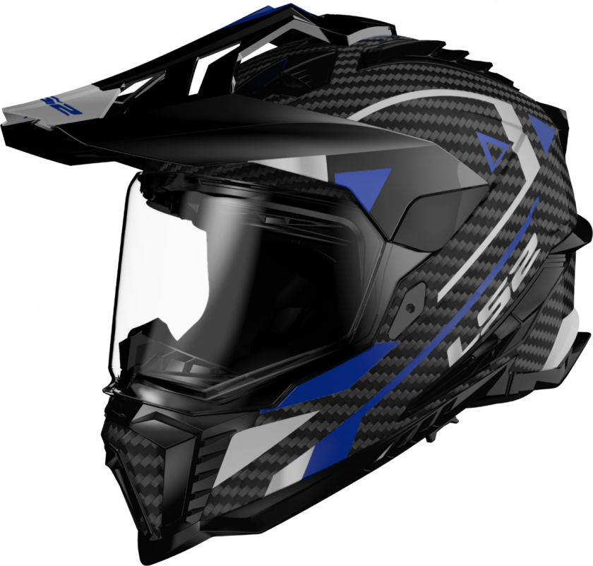 Adventurehjelm LS2 MX701 Explorer Karbon BlåXXL
